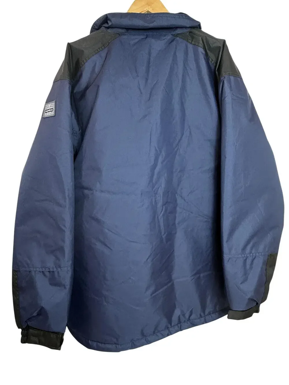 Ergodyne N-Ferno Jacket Mens XL Blue Black Insulated Freezer Hooded Work 6461